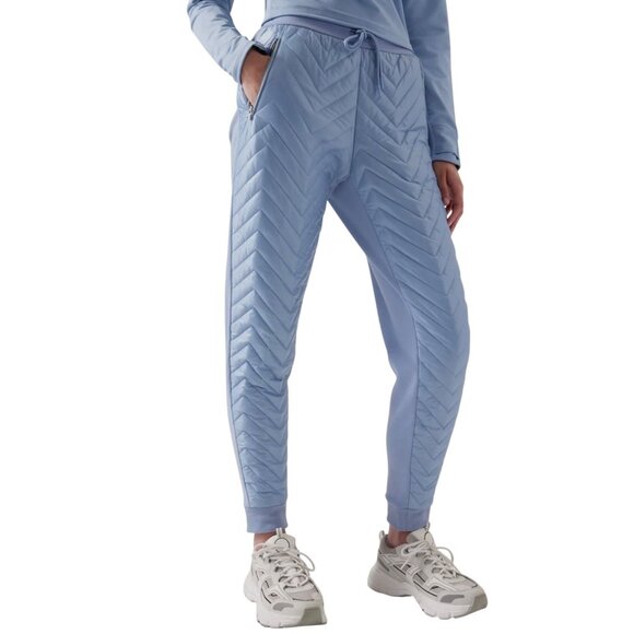 Athleta Apres Ski Down Jogger Powder Blue Size 12/P - Picture 4 of 16